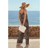 image:imageEkouaer Wide Leg Jumpsuits for Women Casual Overalls Sleeveless Vacation Outfits One Piece Boho Printed Romper with PocketA Boho Printed
