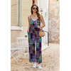 image:imageEkouaer Wide Leg Jumpsuits for Women Casual Overalls Sleeveless Vacation Outfits One Piece Boho Printed Romper with PocketBlue Boho Printed