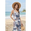 image:imageEkouaer Wide Leg Jumpsuits for Women Casual Overalls Sleeveless Vacation Outfits One Piece Boho Printed Romper with PocketPlaid Print