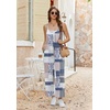 image:imageEkouaer Wide Leg Jumpsuits for Women Casual Overalls Sleeveless Vacation Outfits One Piece Boho Printed Romper with PocketPlaid Print