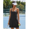 image:imageEkouaer Womens Athletic Romper Dress Summer Tennis Active Sports Mini Dresses Built in Shorts Travel Vacation Outfits SXXLA Black