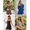 image:imageEkouaer Womens Athletic Romper Dress Summer Tennis Active Sports Mini Dresses Built in Shorts Travel Vacation Outfits SXXLArmy Green
