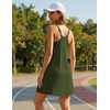 image:imageEkouaer Womens Athletic Romper Dress Summer Tennis Active Sports Mini Dresses Built in Shorts Travel Vacation Outfits SXXLArmy Green
