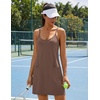 image:imageEkouaer Womens Athletic Romper Dress Summer Tennis Active Sports Mini Dresses Built in Shorts Travel Vacation Outfits SXXLBrown