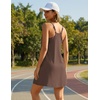 image:imageEkouaer Womens Athletic Romper Dress Summer Tennis Active Sports Mini Dresses Built in Shorts Travel Vacation Outfits SXXLBrown