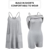 image:imageEkouaer Womens Athletic Romper Dress Summer Tennis Active Sports Mini Dresses Built in Shorts Travel Vacation Outfits SXXLLight Grey