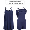 image:imageEkouaer Womens Athletic Romper Dress Summer Tennis Active Sports Mini Dresses Built in Shorts Travel Vacation Outfits SXXLNavy Blue