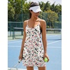 image:imageEkouaer Womens Athletic Romper Dress Summer Tennis Active Sports Mini Dresses Built in Shorts Travel Vacation Outfits SXXLWhite Yellow Floral