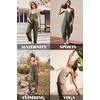image:imageEkouaer Womens Jumpsuit Sleeveless Casual Summer Overalls Jumpers Spaghetti Strap Baggy Long Pants Rompers with PocketsBarmygreen