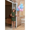 image:imageEkouaer Womens Maternity Dress Ruched Ribbed Bodycon Summer Dresses Casual Pregnancy Dress SXXLArmy Green