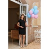 image:imageEkouaer Womens Maternity Dress Ruched Ribbed Bodycon Summer Dresses Casual Pregnancy Dress SXXLBlack