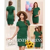 image:imageEkouaer Womens Maternity Dress Ruched Ribbed Bodycon Summer Dresses Casual Pregnancy Dress SXXLBright Green