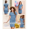 image:imageEkouaer Womens Maternity Dress Ruched Ribbed Bodycon Summer Dresses Casual Pregnancy Dress SXXLDark Blue