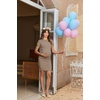 image:imageEkouaer Womens Maternity Dress Ruched Ribbed Bodycon Summer Dresses Casual Pregnancy Dress SXXLDark Khaki