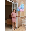 image:imageEkouaer Womens Maternity Dress Ruched Ribbed Bodycon Summer Dresses Casual Pregnancy Dress SXXLDark Pink
