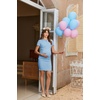 image:imageEkouaer Womens Maternity Dress Ruched Ribbed Bodycon Summer Dresses Casual Pregnancy Dress SXXLLight Blue