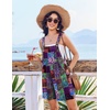 image:imageEkouaer Womens Overalls Summer Rompers Sleeveless Short Jumpsuits Casual Beach Vacation Outfits with PocketsBoho Floral