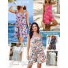 image:imageEkouaer Womens Overalls Summer Rompers Sleeveless Short Jumpsuits Casual Beach Vacation Outfits with PocketsFloral Pink
