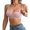 image:imageEkouaer Nursing Bra Wavy Breastfeeding Bras for Women Seamless Maternity Support Wireless Pregnancy Sleep BraletteDirty Pink