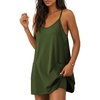 image:imageEkouaer Womens Athletic Romper Dress Summer Tennis Active Sports Mini Dresses Built in Shorts Travel Vacation Outfits SXXLArmy Green