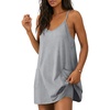 image:imageEkouaer Womens Athletic Romper Dress Summer Tennis Active Sports Mini Dresses Built in Shorts Travel Vacation Outfits SXXLLight Grey