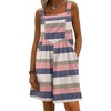 image:imageEkouaer Womens Overalls Summer Rompers Sleeveless Short Jumpsuits Casual Beach Vacation Outfits with PocketsPink Stripe