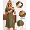 image:imageEkouaer Maternity Summer Dress Breastfeeding Baby Shower Nursing Friendly Dresses Pregnancy Labor and Delivery Gown ClothesArmy Green