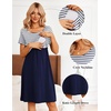 image:imageEkouaer Maternity Summer Dress Breastfeeding Baby Shower Nursing Friendly Dresses Pregnancy Labor and Delivery Gown ClothesNavynavy Stripe