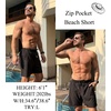 image:imageEkouaer Mens 7 Swim Trunks Swimwear Zip Pockets Beach Board Shorts Bathing Suits with Mesh LiningBlack