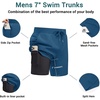 image:imageEkouaer Mens 7 Swim Trunks Swimwear Zip Pockets Beach Board Shorts Bathing Suits with Mesh LiningDark Blue