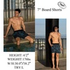 image:imageEkouaer Mens 7 Swim Trunks Swimwear Zip Pockets Beach Board Shorts Bathing Suits with Mesh LiningZ Black Blue Leaf