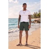 image:imageEkouaer Mens 7 Swim Trunks Swimwear Zip Pockets Beach Board Shorts Bathing Suits with Mesh LiningZ Dark Green Print