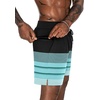 image:imageEkouaer Mens 7 Swim Trunks Swimwear Zip Pockets Beach Board Shorts Bathing Suits with Mesh LiningZ Stripes Black Green