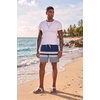 image:imageEkouaer Mens 7 Swim Trunks Swimwear Zip Pockets Beach Board Shorts Bathing Suits with Mesh LiningZ Stripes Navy White