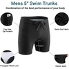 image:imageEkouaer Mens Tight Swim Trunks Quick Dry Swim Briefs 5 Sexy Swimwear Zip Pockets Bathing Suit with Mesh LiningBlack