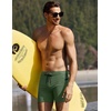 image:imageEkouaer Mens Tight Swim Trunks Quick Dry Swim Briefs 5 Sexy Swimwear Zip Pockets Bathing Suit with Mesh LiningC Army Green
