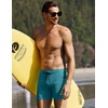 image:imageEkouaer Mens Tight Swim Trunks Quick Dry Swim Briefs 5 Sexy Swimwear Zip Pockets Bathing Suit with Mesh LiningPeacock Blue