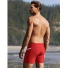 image:imageEkouaer Mens Tight Swim Trunks Quick Dry Swim Briefs 5 Sexy Swimwear Zip Pockets Bathing Suit with Mesh LiningRed