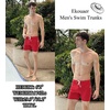 image:imageEkouaer Mens Tight Swim Trunks Quick Dry Swim Briefs 5 Sexy Swimwear Zip Pockets Bathing Suit with Mesh LiningRed