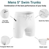 image:imageEkouaer Mens Tight Swim Trunks Quick Dry Swim Briefs 5 Sexy Swimwear Zip Pockets Bathing Suit with Mesh LiningWhite