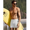 image:imageEkouaer Mens Tight Swim Trunks Quick Dry Swim Briefs 5 Sexy Swimwear Zip Pockets Bathing Suit with Mesh LiningWhite