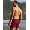 image:imageEkouaer Mens Tight Swim Trunks Quick Dry Swim Briefs 5 Sexy Swimwear Zip Pockets Bathing Suit with Mesh LiningWine Red