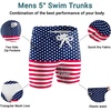 image:imageEkouaer Mens Tight Swim Trunks Quick Dry Swim Briefs 5 Sexy Swimwear Zip Pockets Bathing Suit with Mesh LiningZ American Flag