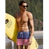 image:imageEkouaer Mens Tight Swim Trunks Quick Dry Swim Briefs 5 Sexy Swimwear Zip Pockets Bathing Suit with Mesh LiningZ American Flag
