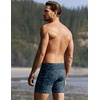 image:imageEkouaer Mens Tight Swim Trunks Quick Dry Swim Briefs 5 Sexy Swimwear Zip Pockets Bathing Suit with Mesh LiningZ Blue Leaves