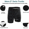image:imageEkouaer Mens Tight Swim Trunks Quick Dry Swim Briefs 5 Sexy Swimwear Zip Pockets Bathing Suit with Mesh LiningZ Gray Camo