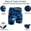 image:imageEkouaer Mens Tight Swim Trunks Quick Dry Swim Briefs 5 Sexy Swimwear Zip Pockets Bathing Suit with Mesh LiningZ Palm Tree Blue