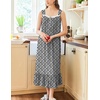 image:imageEkouaer Nightgowns for Women Long Sleeveless Night Gown Victorian Nightdress Button Sleepshirt Soft Sleepwear SXXXLBlack Floral