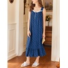 image:imageEkouaer Nightgowns for Women Long Sleeveless Night Gown Victorian Nightdress Button Sleepshirt Soft Sleepwear SXXXLBlue Dog Paw