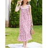 image:imageEkouaer Nightgowns for Women Long Sleeveless Night Gown Victorian Nightdress Button Sleepshirt Soft Sleepwear SXXXLFloral Pink